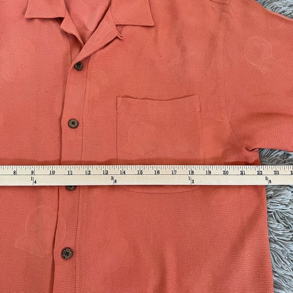Tommy Bahama Men’s Button Down Isles Silk Camp orange Size M - Picture 10 of 13